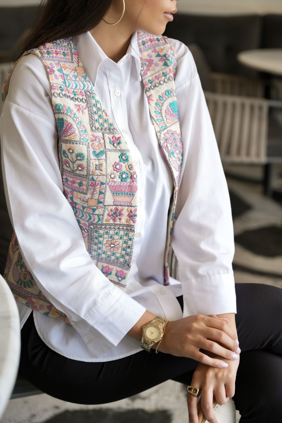 جلیقه سوزندوزی نیل استایل